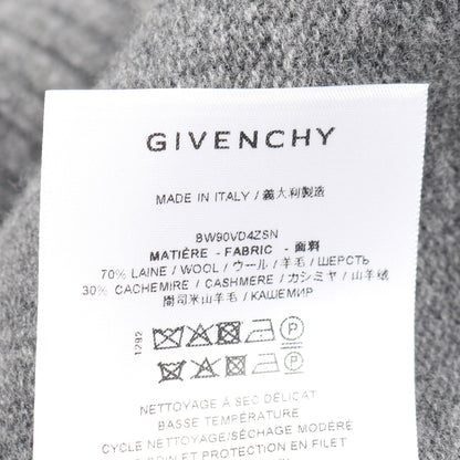 ニット クルーネック ウール カシミヤ グレー ジバンシィ トップス GIVENCHY