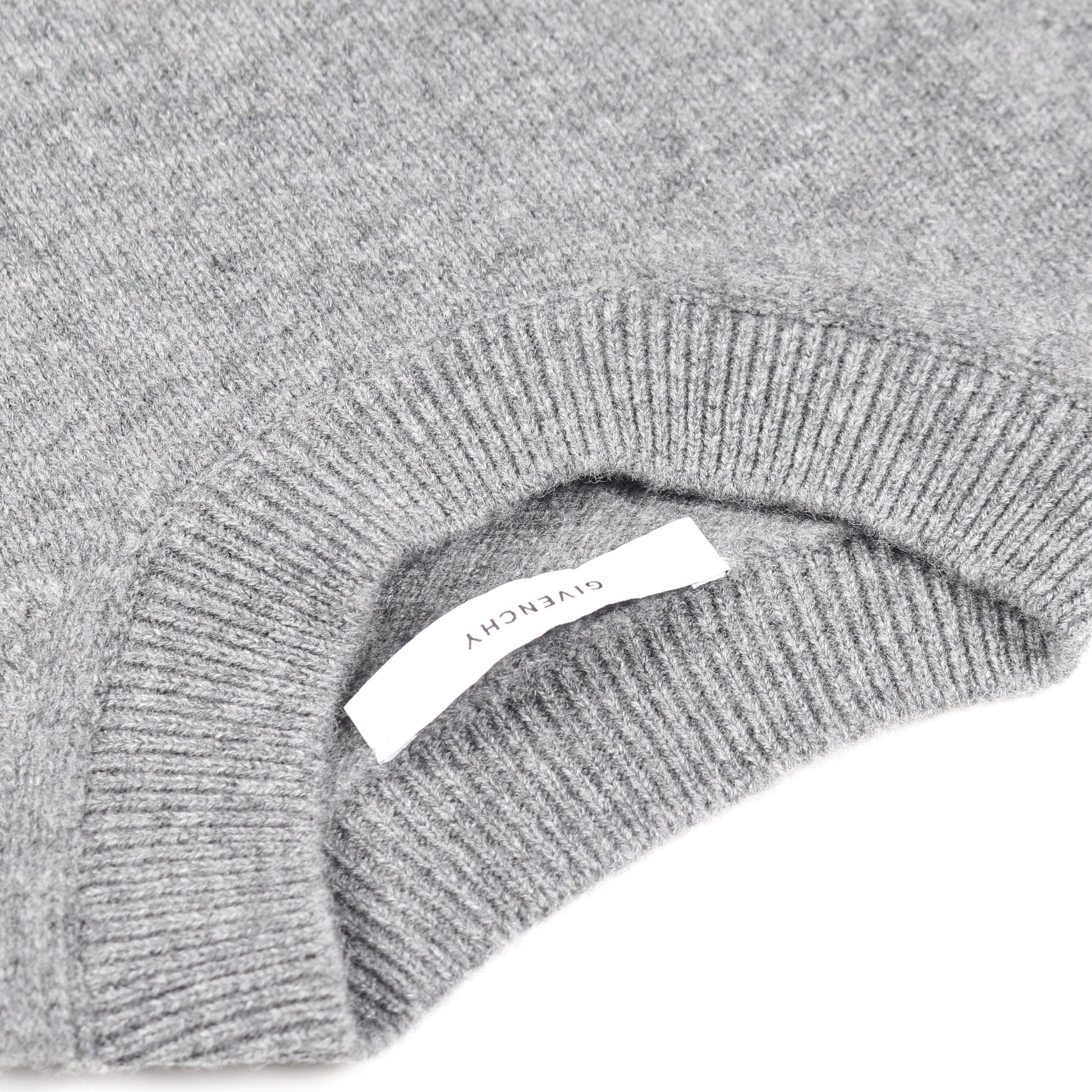 ニット クルーネック ウール カシミヤ グレー ジバンシィ トップス GIVENCHY