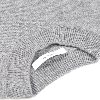 ニット クルーネック ウール カシミヤ グレー ジバンシィ トップス GIVENCHY