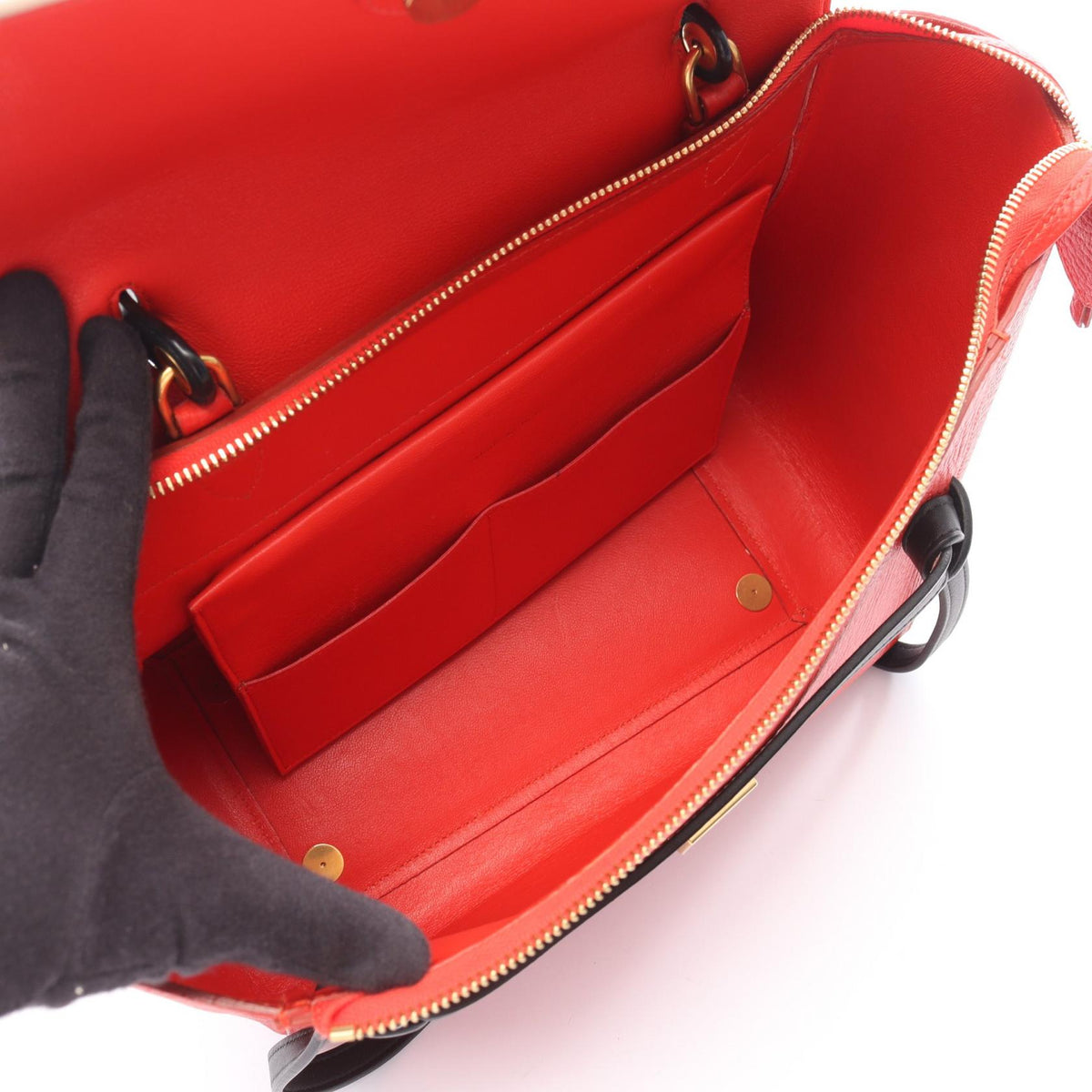 セリーヌ BELT BAG MINI ベルトバッグ ミニ ハンドバッグ レッド系 ベージュ系 ブラック系