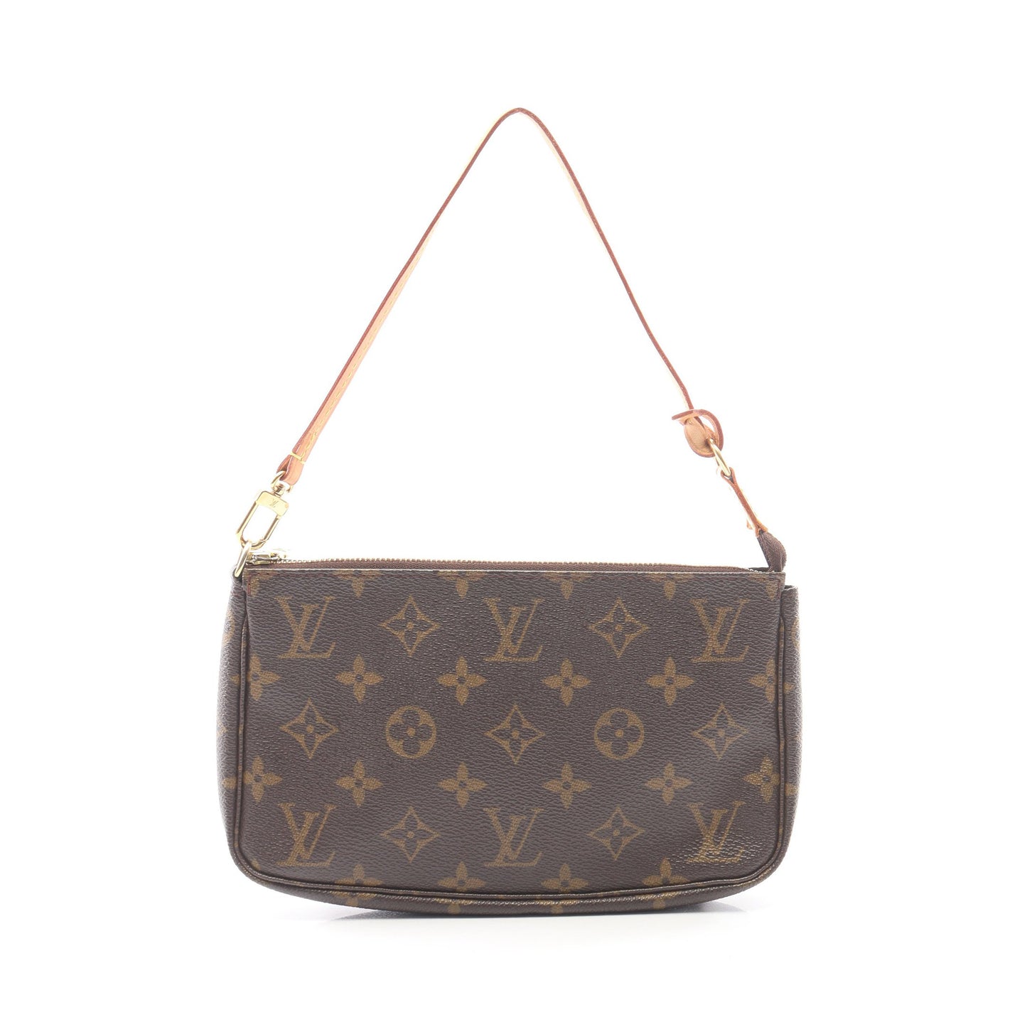 ポシェットアクセソワール モノグラム ハンドバッグ PVC レザー ブラウン ルイヴィトン バッグ LOUIS VUITTON