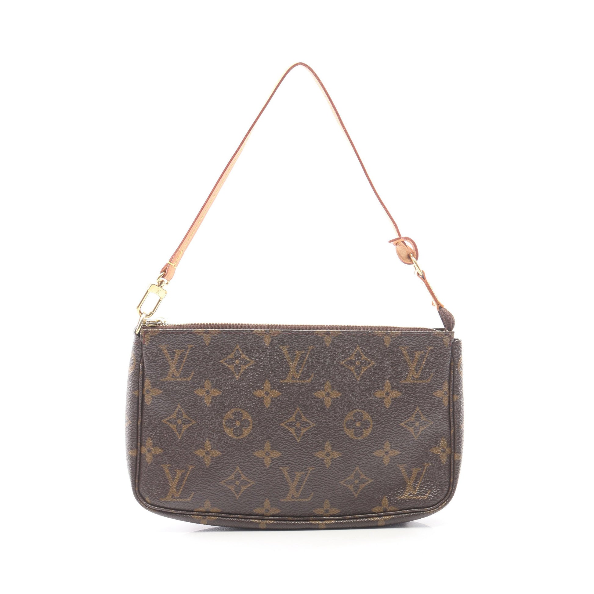 ポシェットアクセソワール モノグラム ハンドバッグ PVC レザー ブラウン ルイヴィトン バッグ LOUIS VUITTON