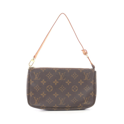 ポシェットアクセソワール モノグラム ハンドバッグ PVC レザー ブラウン ルイヴィトン バッグ LOUIS VUITTON