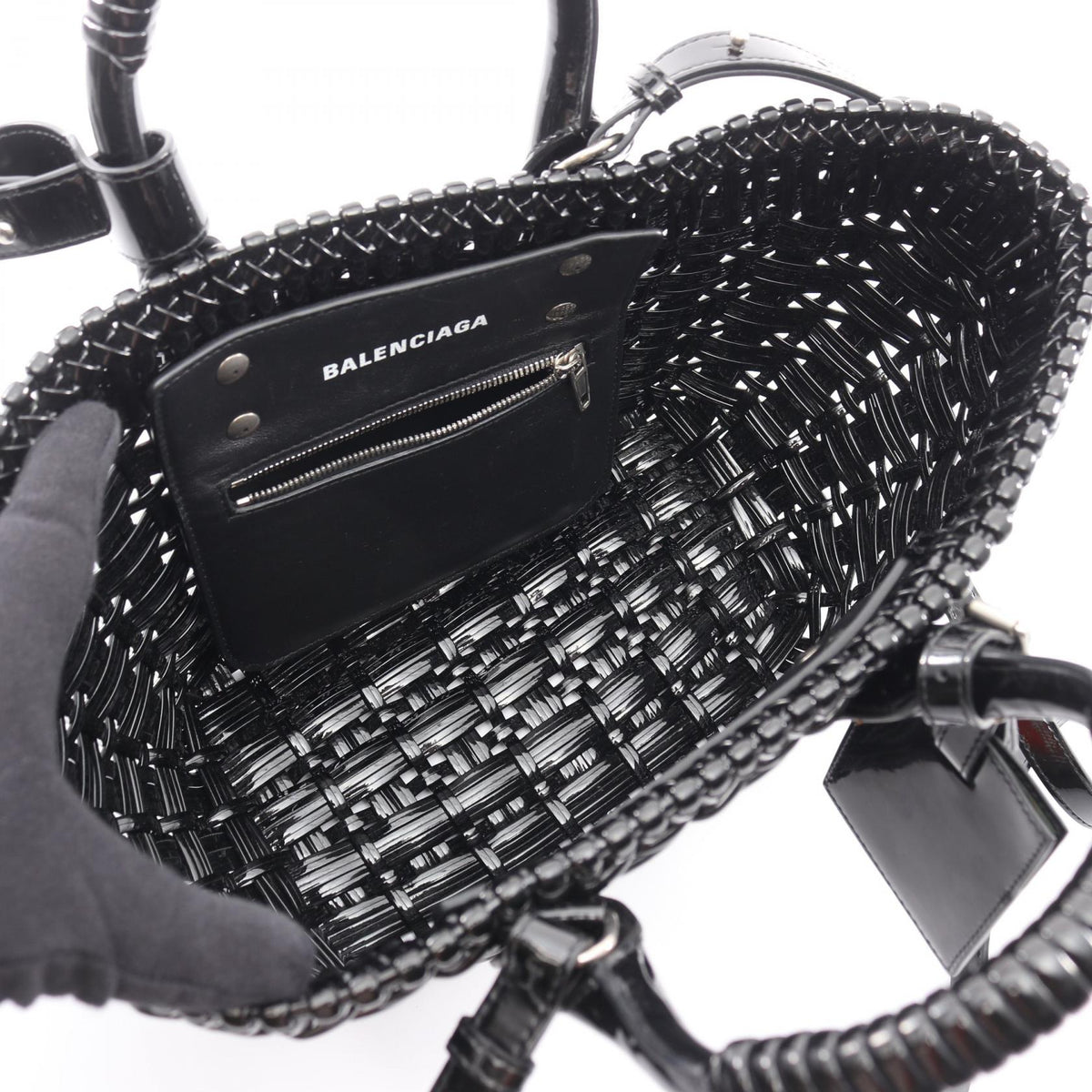 バレンシアガ BISTRO XS ビストロ バスケットバッグ トートバッグ ブラック系