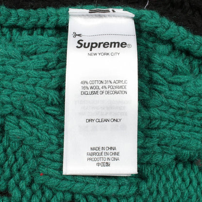 シュプリーム Patchwork Cable Knit Cardigan カーディガン ブラック系 マルチカラー