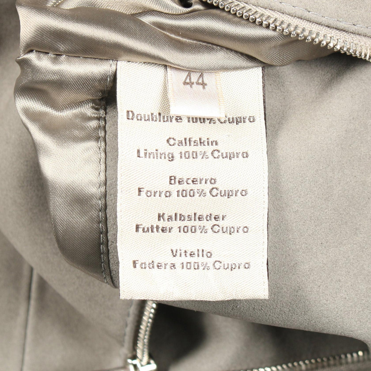 エルメス セリエボタン 革ジャン グレー系