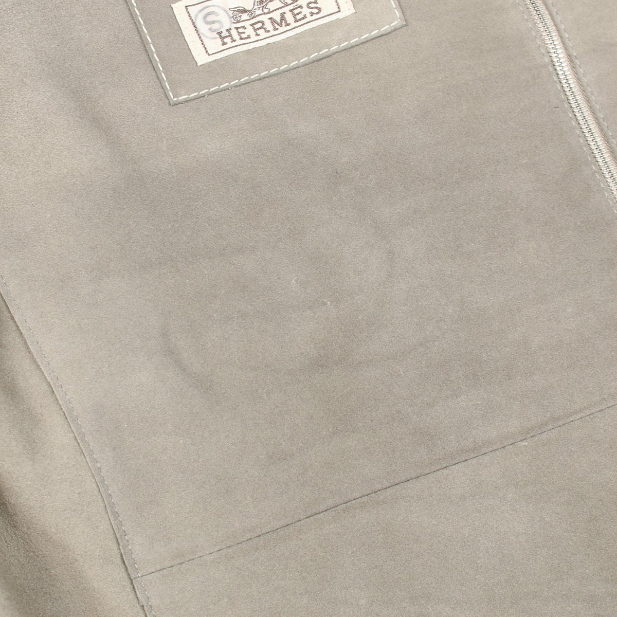 エルメス セリエボタン 革ジャン グレー系