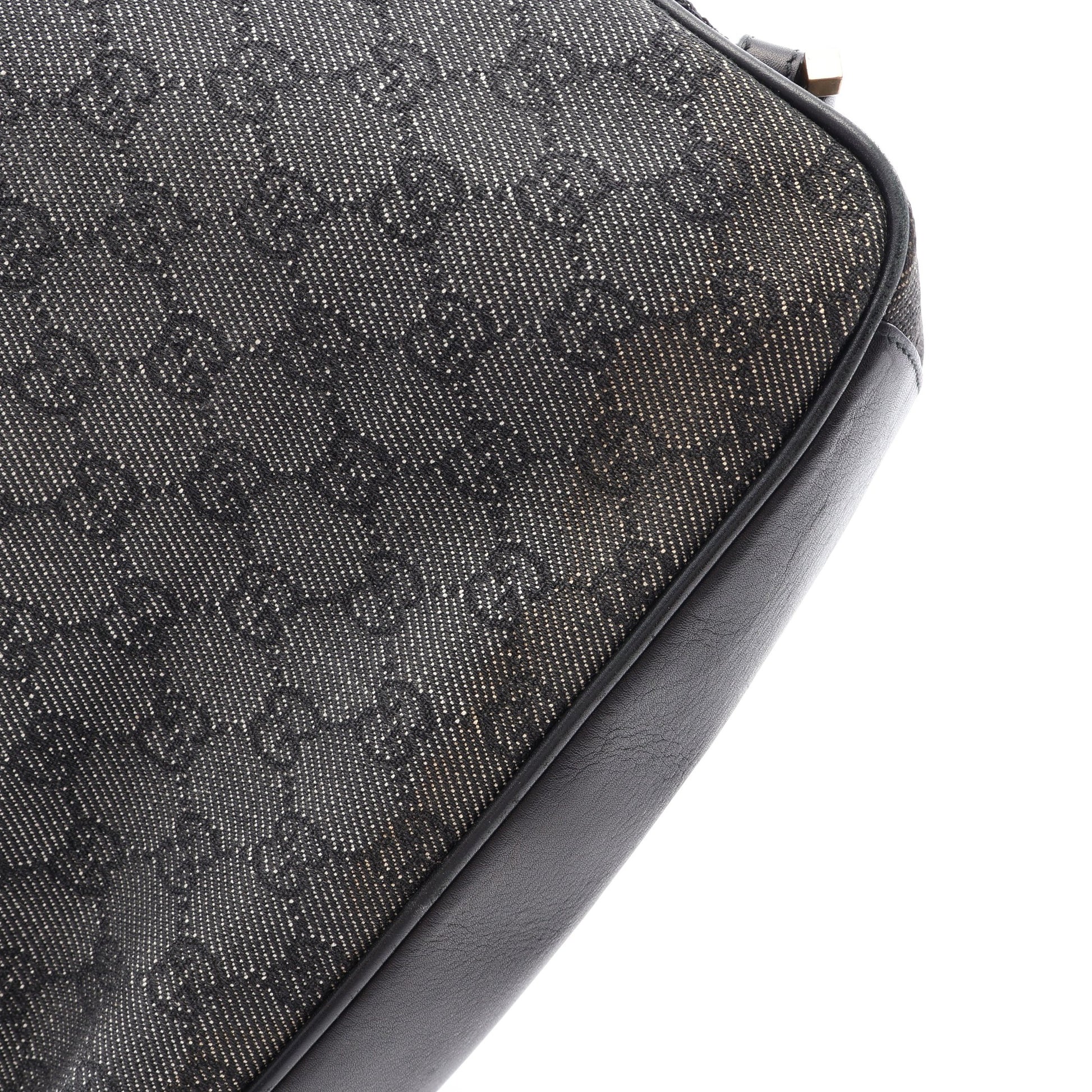GG柄 ショルダーバッグ キャンバス レザー ブラック グッチ バッグ GUCCI