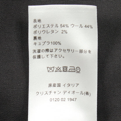 サドルポケットスリーブ テーラードジャケット ウール ブラック ディオール アウター DIOR