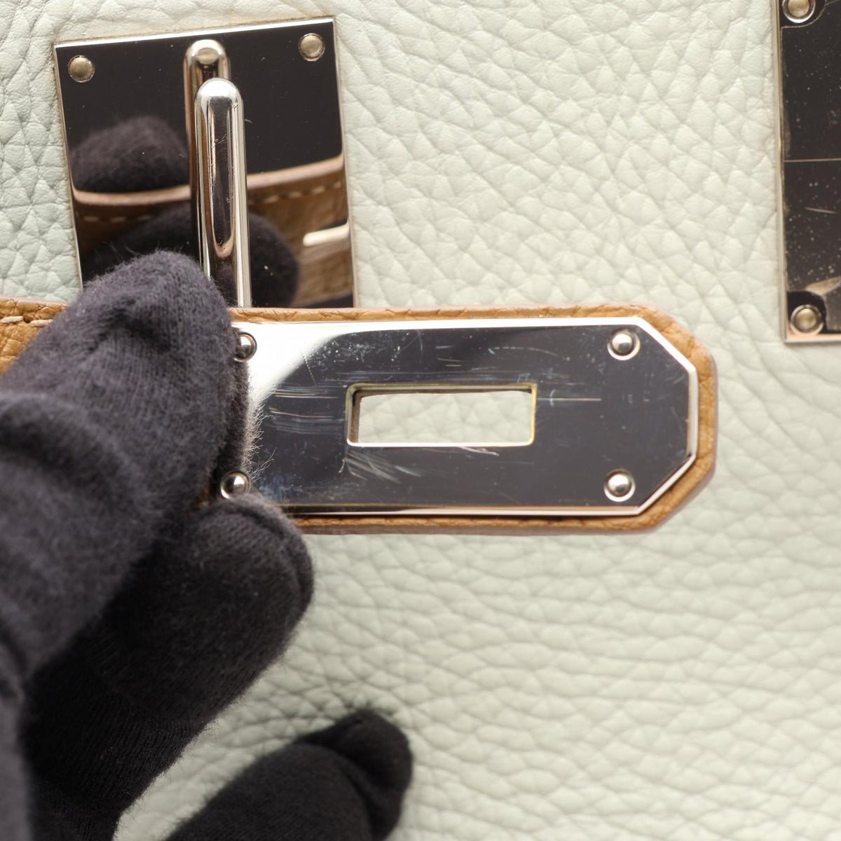 エルメス ジプシエール31 クラフト パールグレー ショルダーバッグ グレー系 ブルー系 トリヨンクレマンス バッグ HERMES