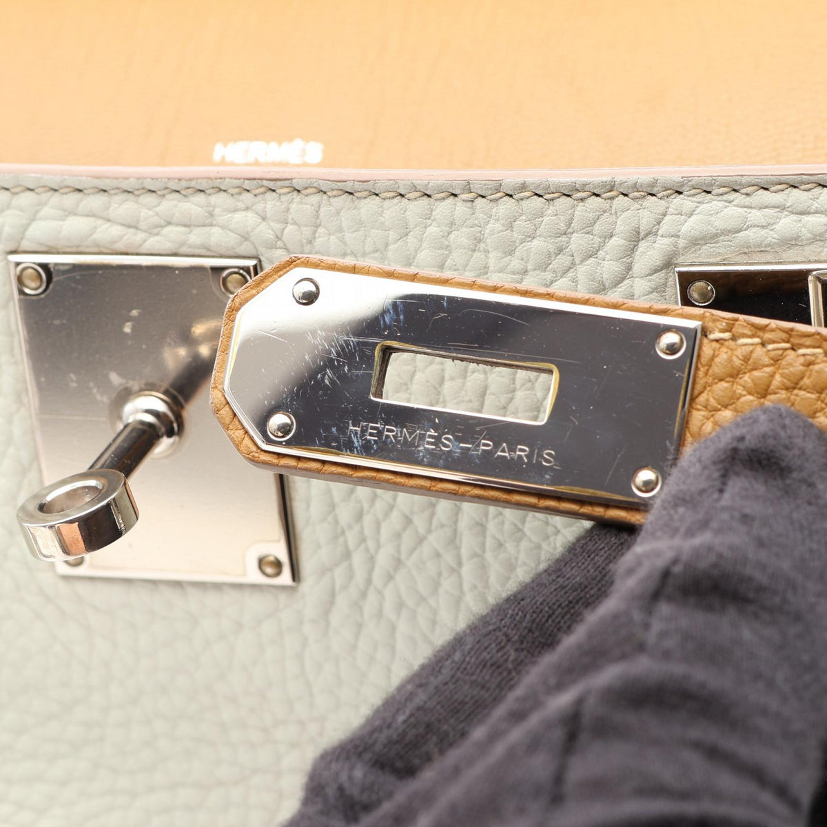エルメス ジプシエール31 クラフト パールグレー ショルダーバッグ グレー系 ブルー系 トリヨンクレマンス バッグ HERMES