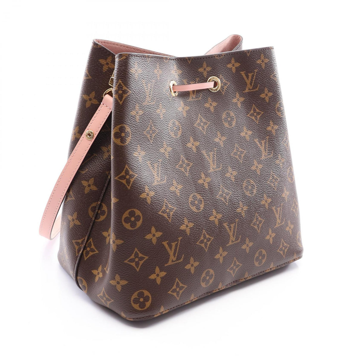 ルイ・ヴィトン ネオノエ モノグラム ローズプードル ショルダーバッグ ブラウン系 ピンク系 バッグ LOUIS VUITTON