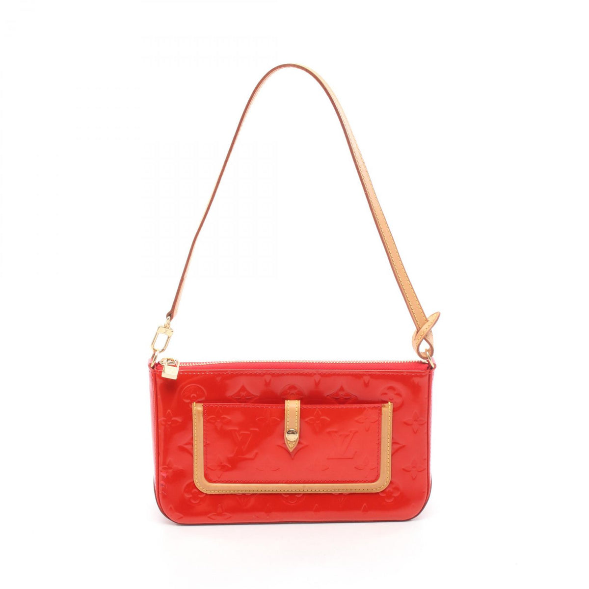 ルイ・ヴィトン マロリースクエア モノグラムヴェルニ ルージュ ショルダーバッグ レッド系 レッド バッグ LOUIS VUITTON