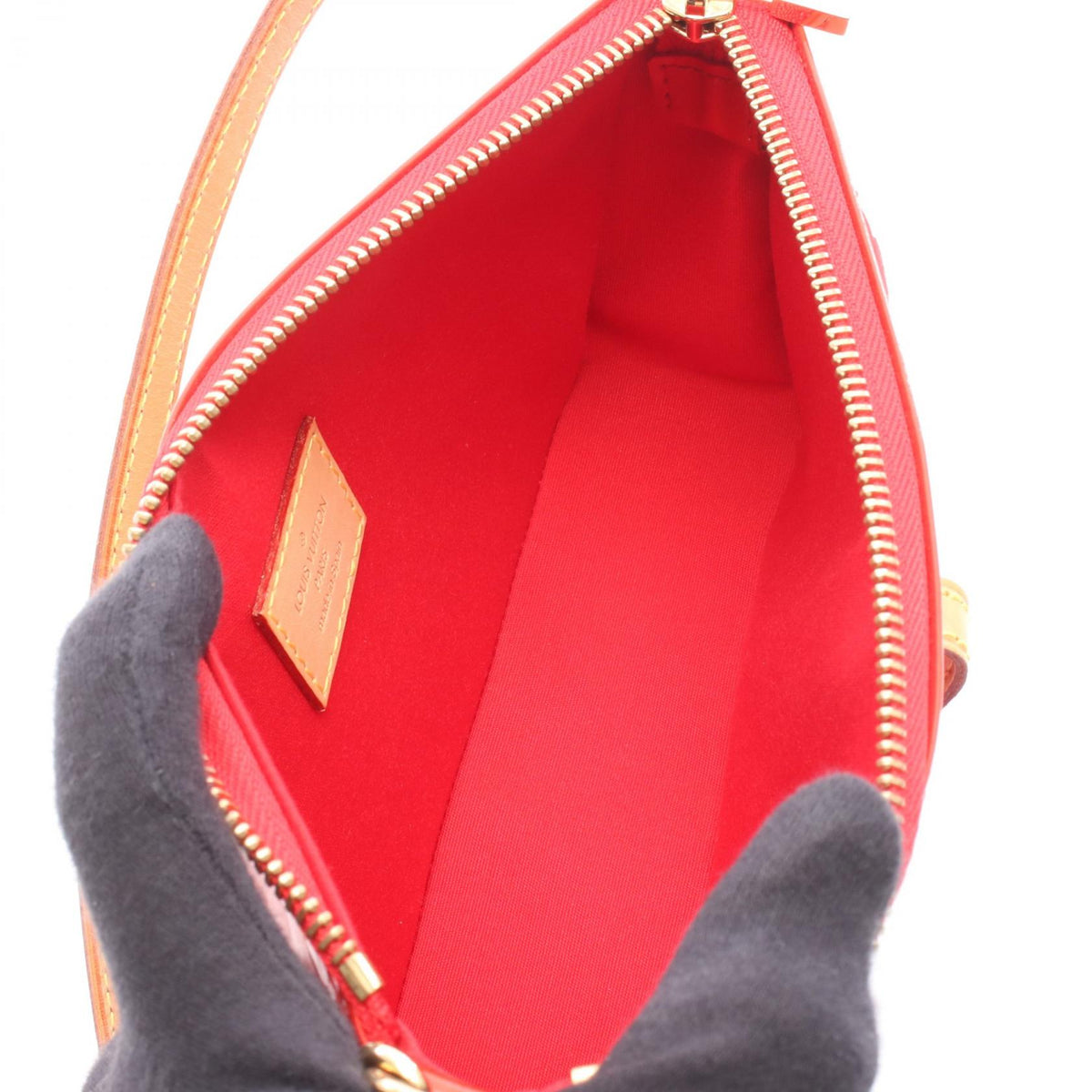 ルイ・ヴィトン マロリースクエア モノグラムヴェルニ ルージュ ショルダーバッグ レッド系 レッド バッグ LOUIS VUITTON