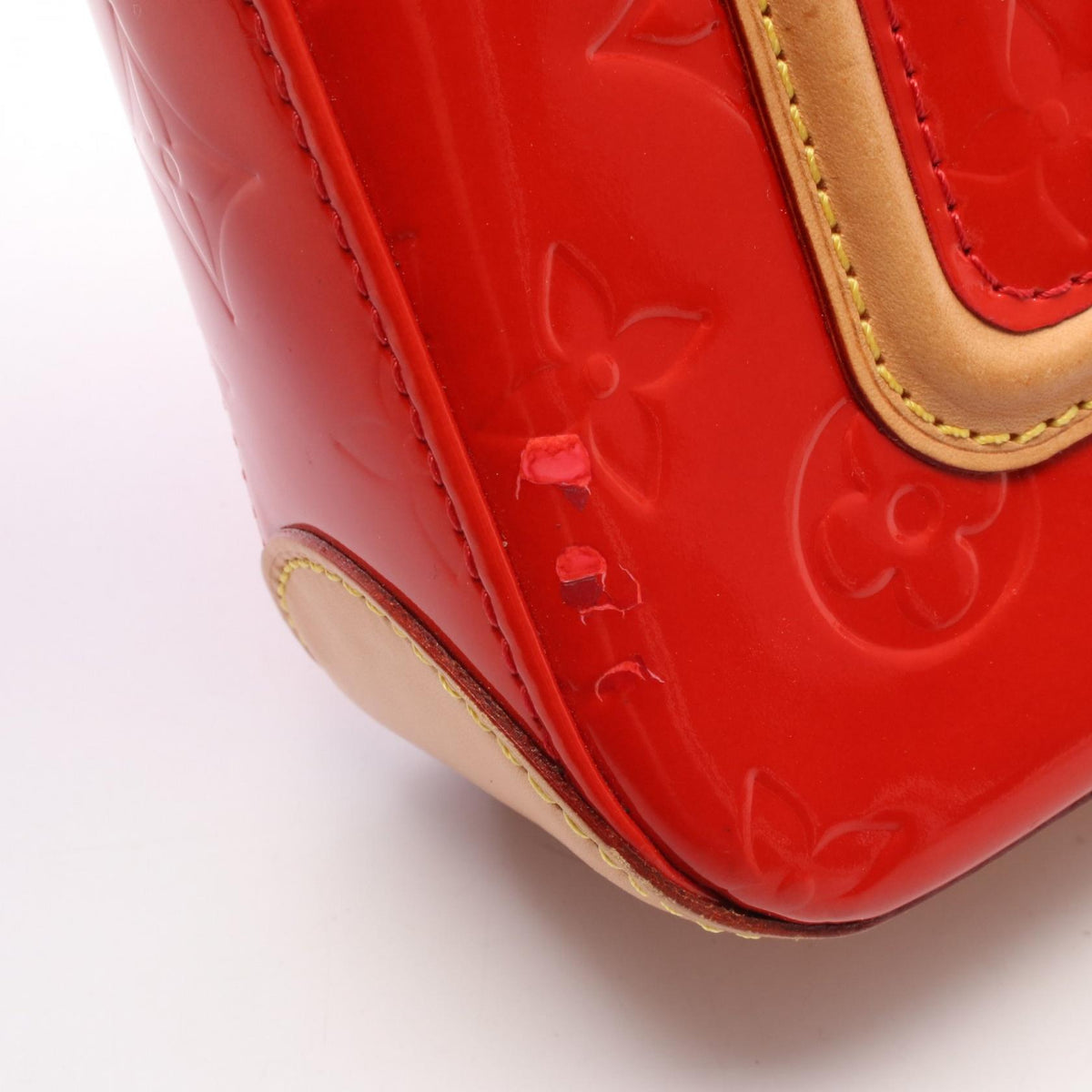 ルイ・ヴィトン マロリースクエア モノグラムヴェルニ ルージュ ショルダーバッグ レッド系 レッド バッグ LOUIS VUITTON