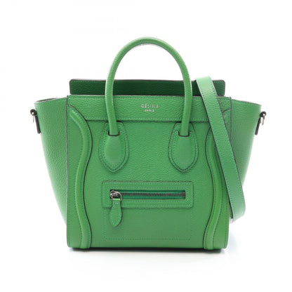 セリーヌ ラゲージ ナノショッパー 2WAY ハンドバッグ グリーン系 バッグ CELINE