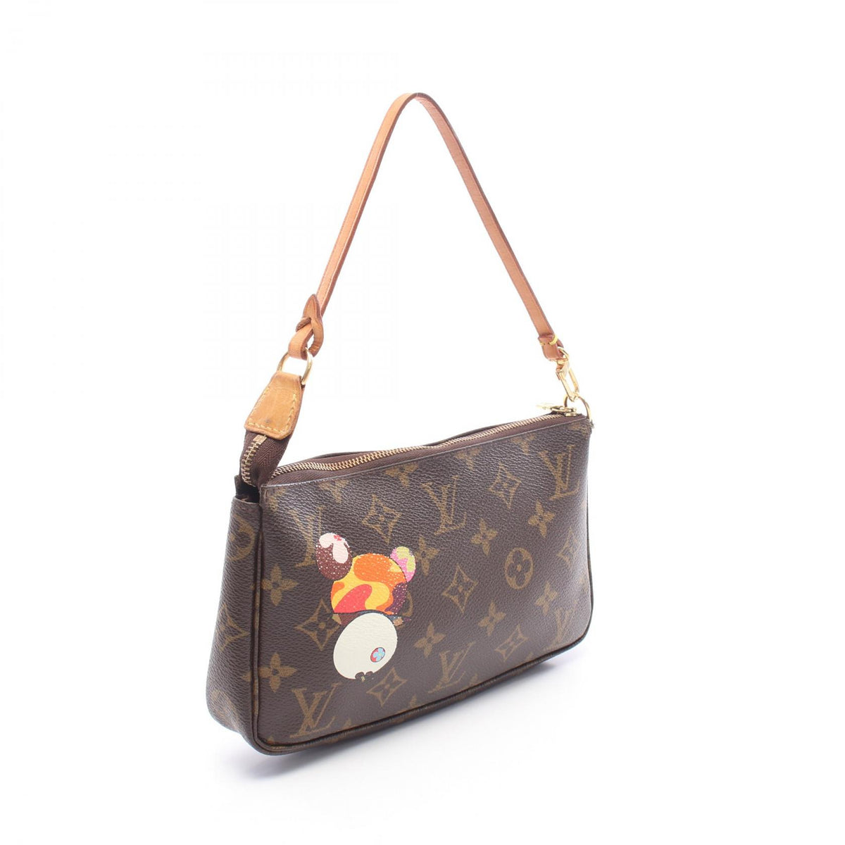 ルイ・ヴィトン 村上隆 ポシェットアクセソワール ハンドバッグ ブラウン系 バッグ LOUIS VUITTON