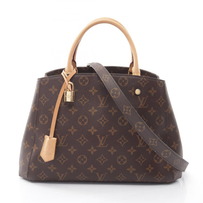 ルイ・ヴィトン モンテーニュMM モノグラム 2WAY ハンドバッグ ブラウン系 バッグ LOUIS VUITTON