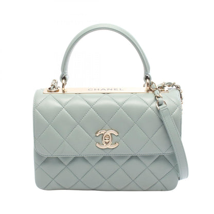 シャネル トレンディCC ショルダーバッグ スモール トップハンドル フラップ 2WAY ショルダーバッグ グリーン系 バッグ CHANEL