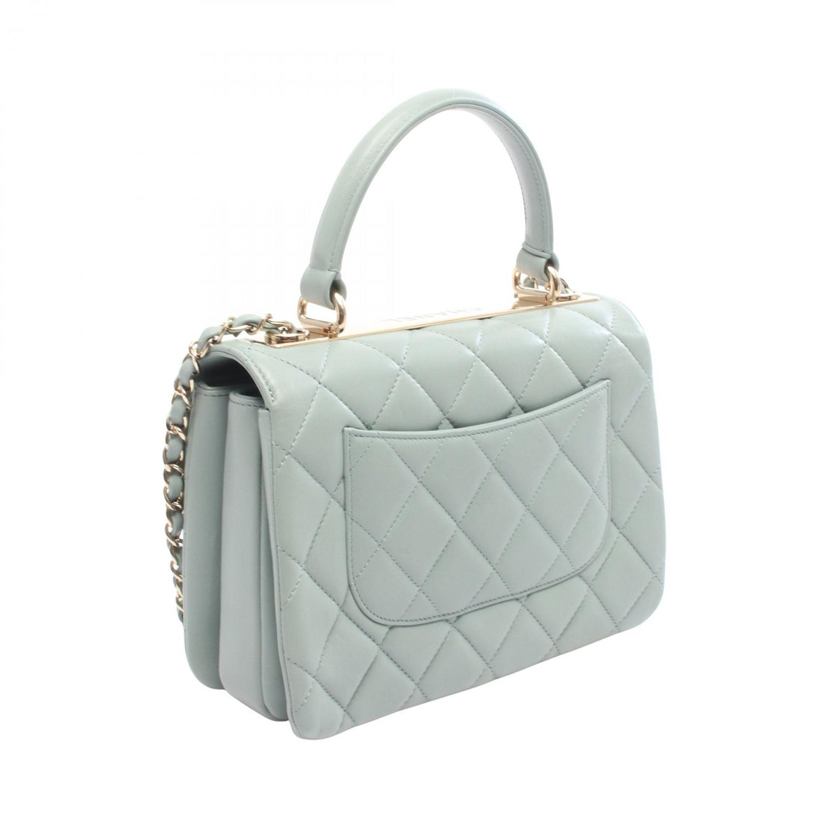 シャネル トレンディCC ショルダーバッグ スモール トップハンドル フラップ 2WAY ショルダーバッグ グリーン系 バッグ CHANEL