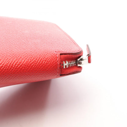 エルメス アザップロング クラシック ブーゲンビリア ラウンド長財布 レッド系 ヴォーエプソン 財布・小物 HERMES