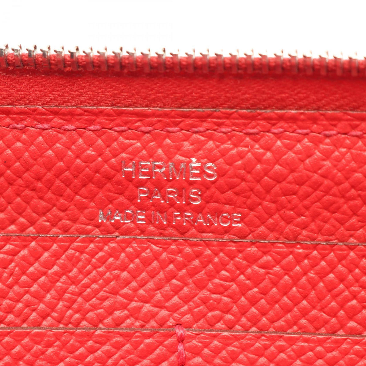 エルメス アザップロング クラシック ブーゲンビリア ラウンド長財布 レッド系 ヴォーエプソン 財布・小物 HERMES