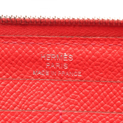 エルメス アザップロング クラシック ブーゲンビリア ラウンド長財布 レッド系 ヴォーエプソン 財布・小物 HERMES