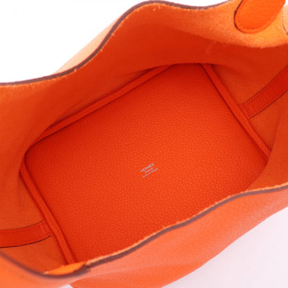エルメス ピコタンロックMM オレンジミニアン ハンドバッグ オレンジ系 トリヨンクレマンス バッグ HERMES