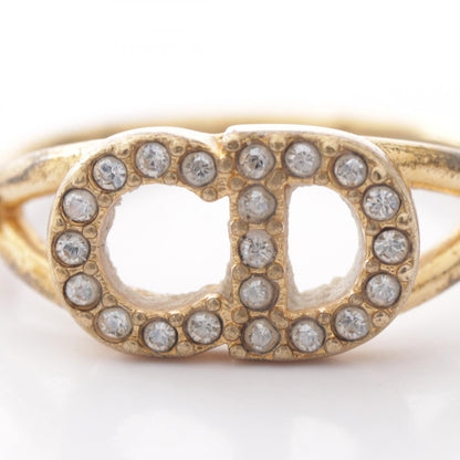 クリスチャンディオール CDロゴ リング・指輪 ゴールド系 クリア系 アクセサリー CHRISTIAN DIOR