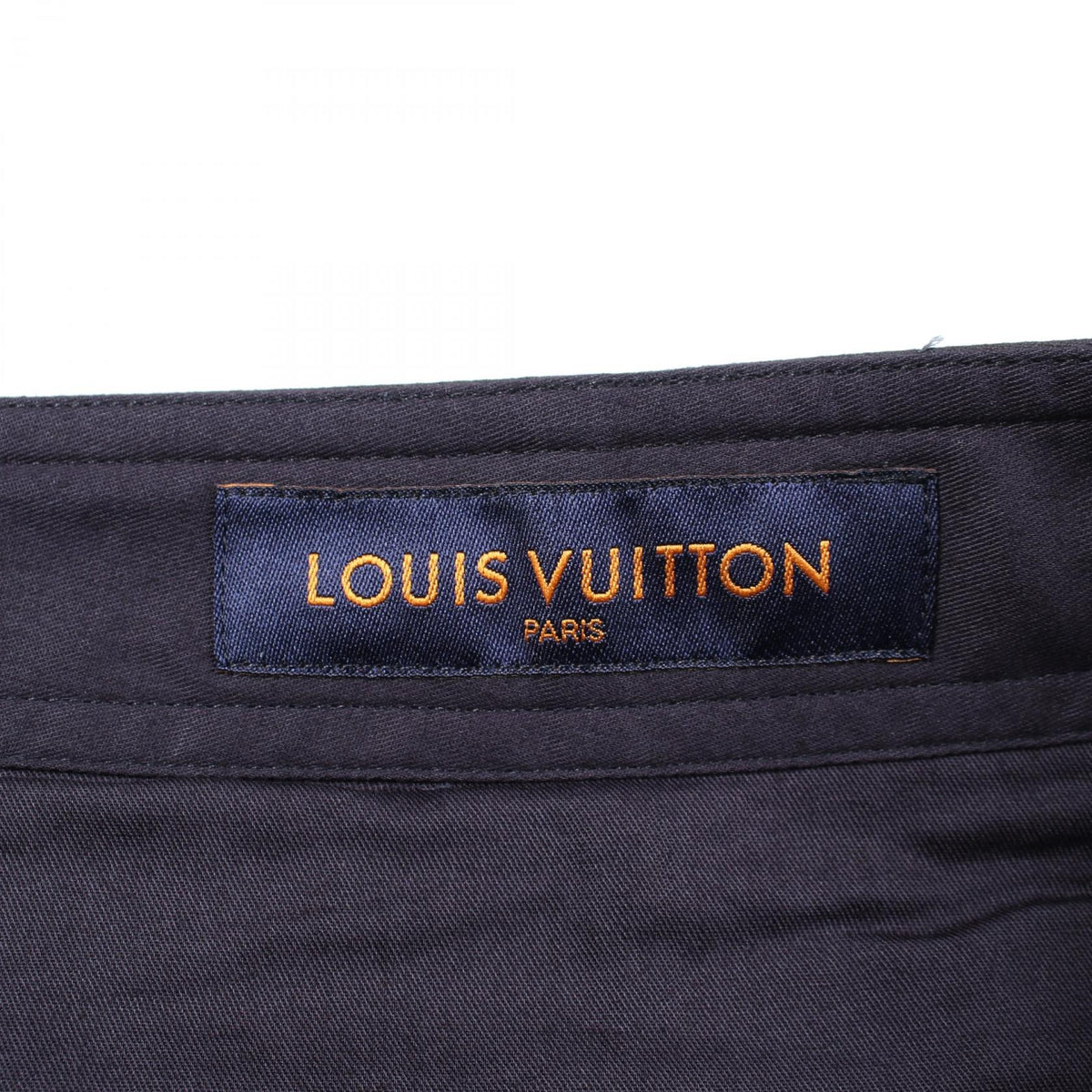 ルイ・ヴィトン ロゴ刺繍 カーゴパンツ ネイビー系 ボトムス LOUIS VUITTON