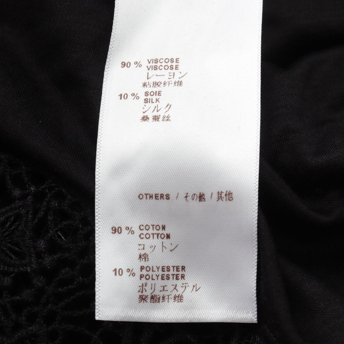 ルイ・ヴィトン 裾レース ワンピース ブラック系 ワンピース LOUIS VUITTON