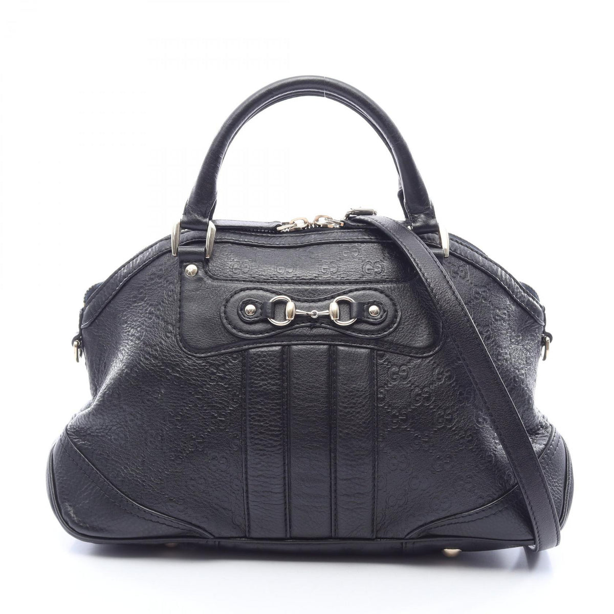 グッチ ホースビット グッチシマ 2WAY ハンドバッグ ブラック系 バッグ GUCCI