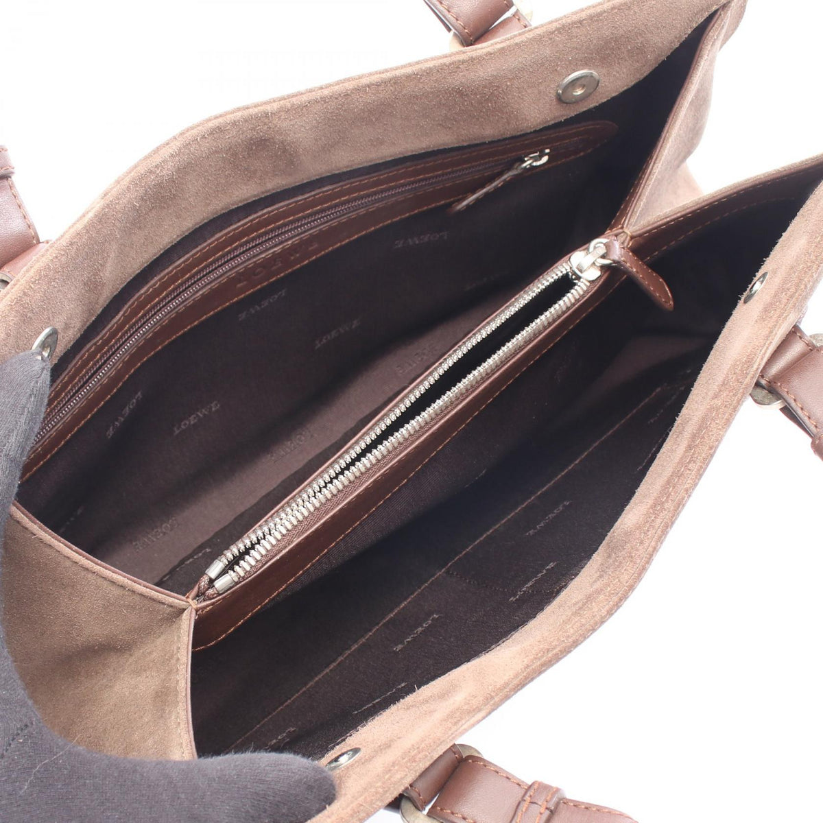 ロエベ アナグラム ハンドバッグ ブラウン系 バッグ LOEWE