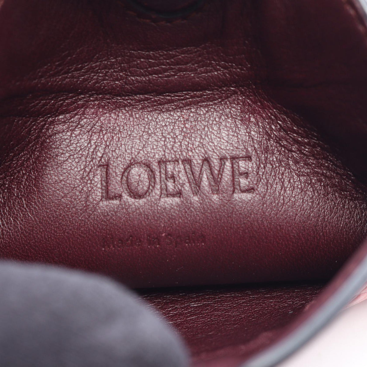 ロエベ GATE POCKET ゲートポケット ショルダーバッグ レッド系 ボルドー系 バッグ LOEWE