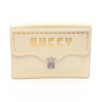 グッチ GUCCI × SEGA GUCCY セカンドバッグ クラッチバッグ アイボリー系 ゴールド系 バッグ GUCCI