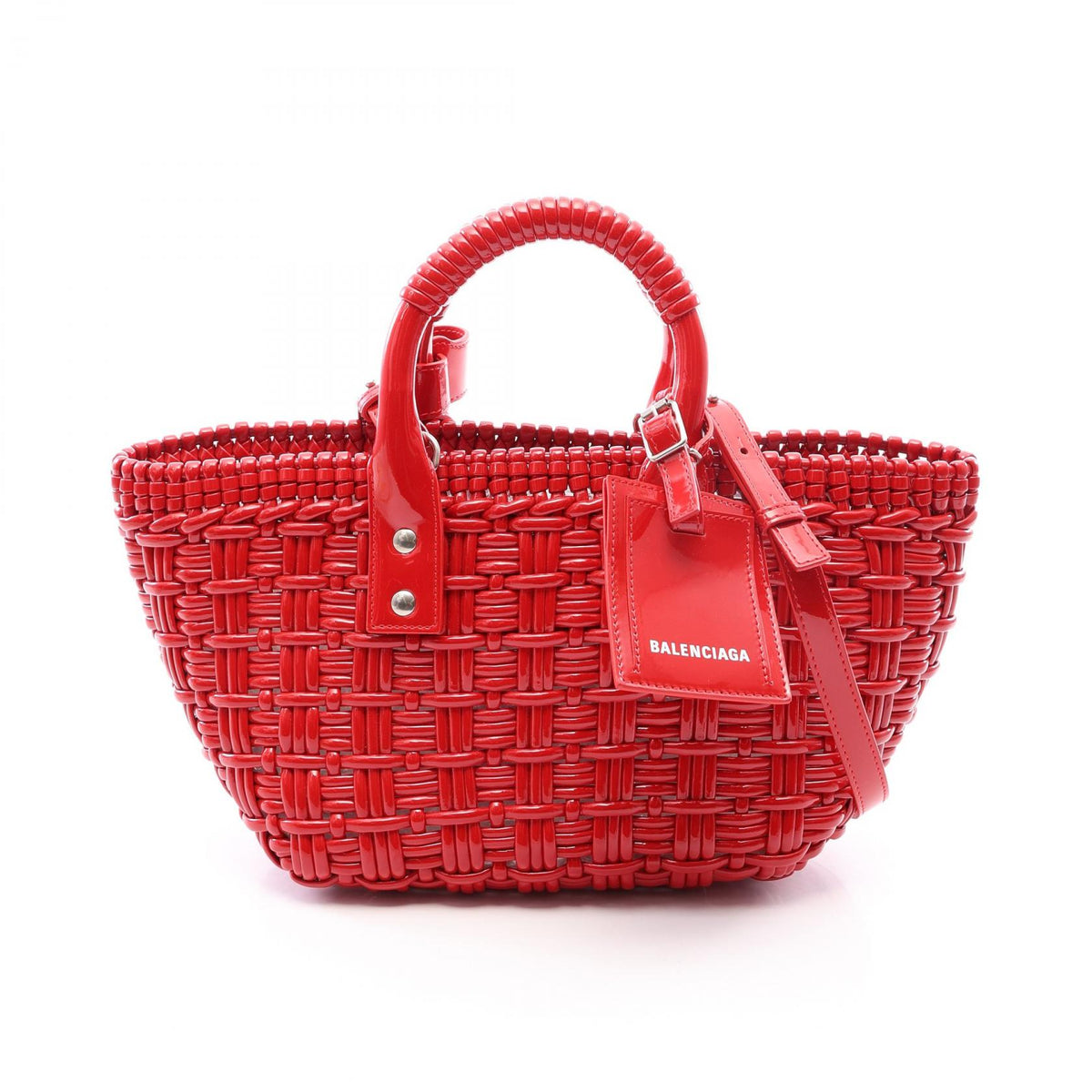 バレンシアガ BISTRO XS ビストロ バスケットバッグ 2WAY トートバッグ レッド系 バッグ BALENCIAGA
