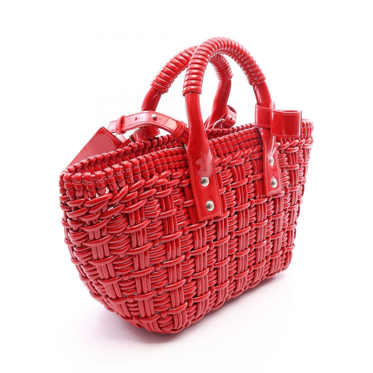 バレンシアガ BISTRO XS ビストロ バスケットバッグ 2WAY トートバッグ レッド系 バッグ BALENCIAGA