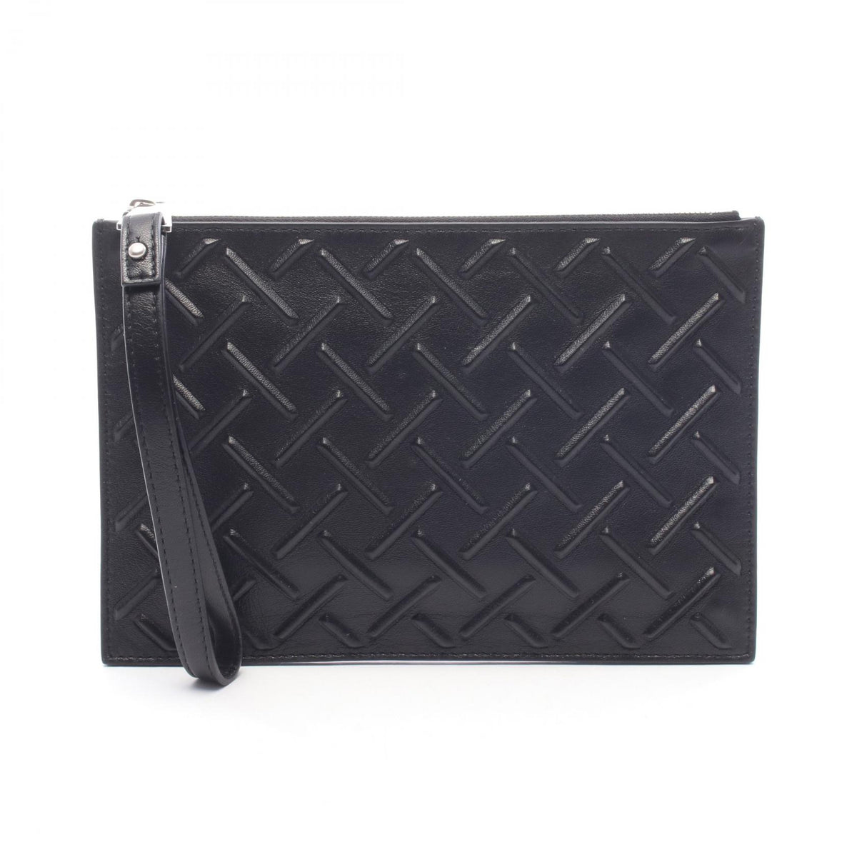 ボッテガヴェネタ ナッパグラフィック イントレチャート セカンドバッグ クラッチバッグ ブラック系 バッグ BOTTEGA VENETA