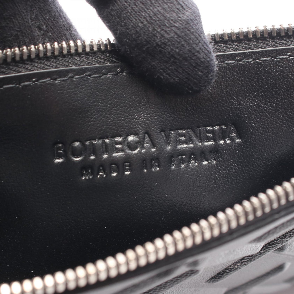 ボッテガヴェネタ ナッパグラフィック イントレチャート セカンドバッグ クラッチバッグ ブラック系 バッグ BOTTEGA VENETA