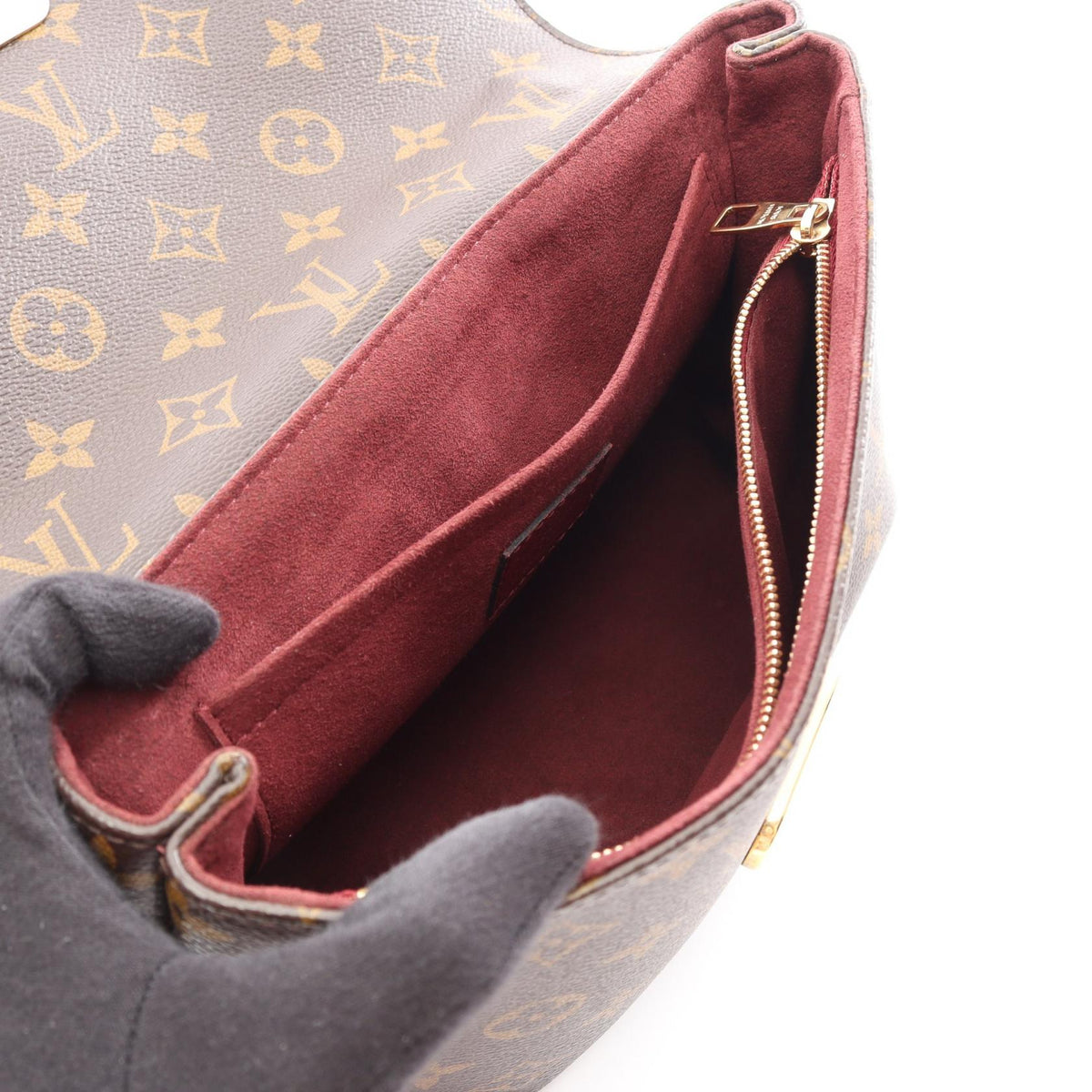 ルイ・ヴィトン サン プラシード ショルダーバッグ ブラウン系 ボルドー系 ボルドー バッグ LOUIS VUITTON