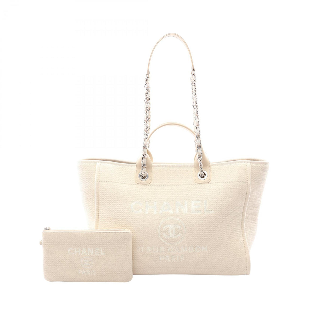 シャネル ドーヴィル 2WAY トートバッグ ホワイト系 バッグ CHANEL