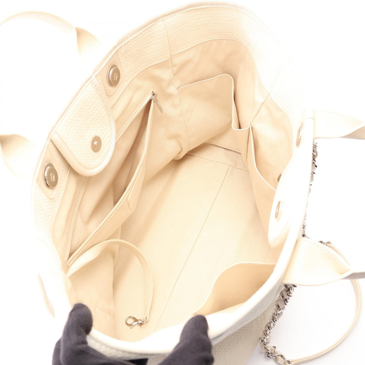 シャネル ドーヴィル 2WAY トートバッグ ホワイト系 バッグ CHANEL