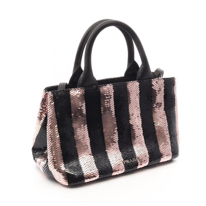 プラダ PAILLETTES BAIA スパンコール 2WAY ハンドバッグ ブラック系 ピンク系 バッグ PRADA