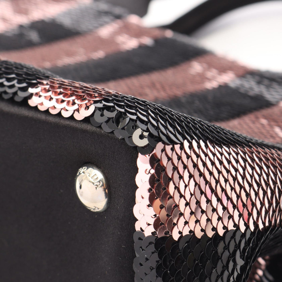 プラダ PAILLETTES BAIA スパンコール 2WAY ハンドバッグ ブラック系 ピンク系 バッグ PRADA