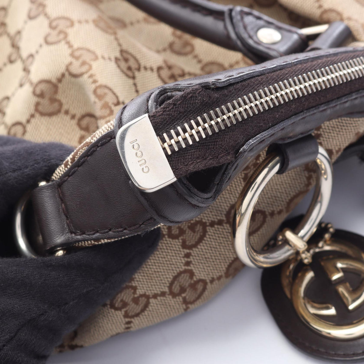 グッチ スーキー GGキャンバス ハンドバッグ ベージュ系 ブラウン系 バッグ GUCCI