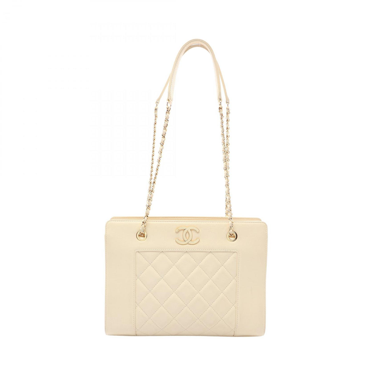 シャネル マドモアゼル トートバッグ アイボリー系 バッグ CHANEL