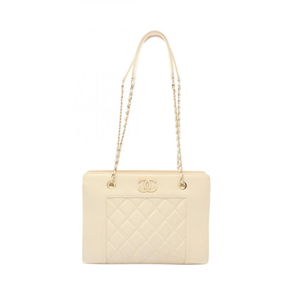 シャネル マドモアゼル トートバッグ アイボリー系 バッグ CHANEL