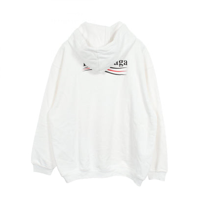 バレンシアガ キャンペーンロゴ ミディアムフィット パーカー ホワイト系 トップス BALENCIAGA