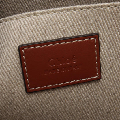 クロエ WOODY ウッディ ミディアム トート トートバッグ アイボリー系 ブラウン系 バッグ CHLOE