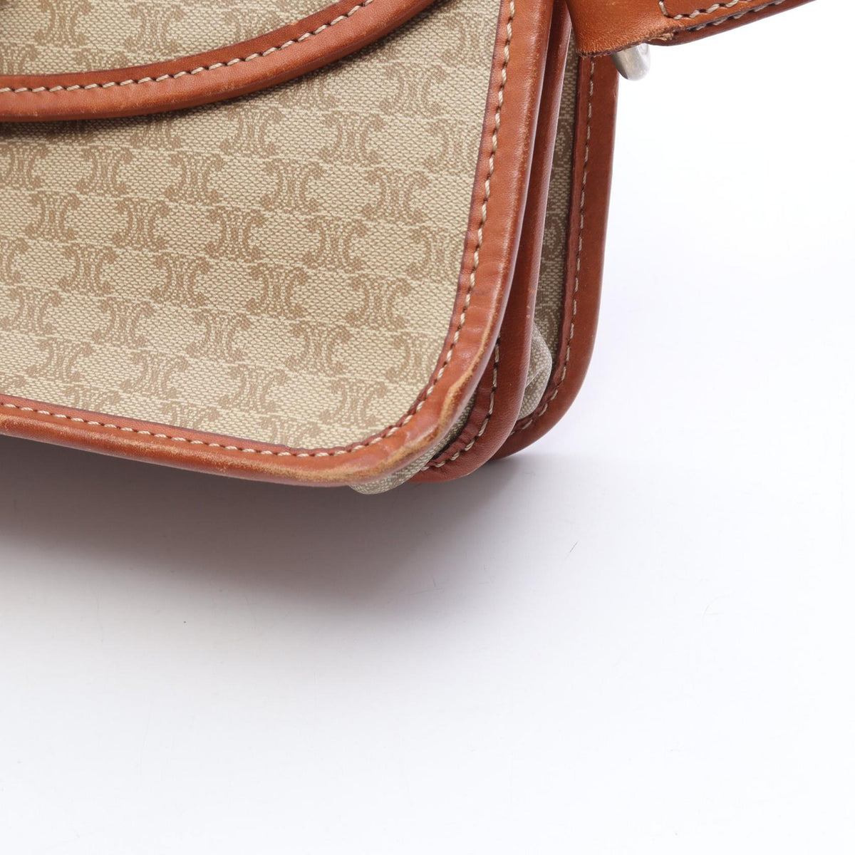 セリーヌ マカダム ショルダーバッグ ベージュ系 ブラウン系 バッグ CELINE